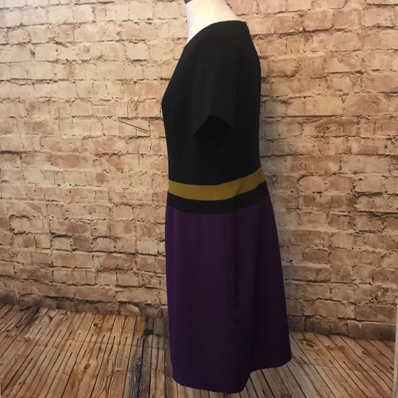 Jones Wear Day to Dinner black combo dress. - Picture 2 of 8